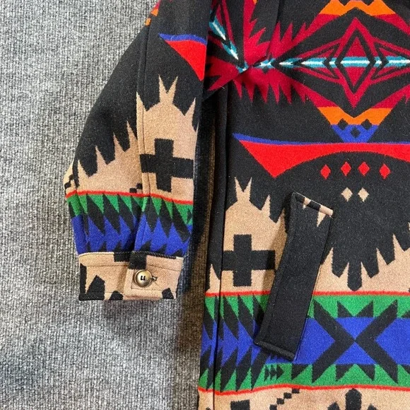 Pendleton High Grade Westernwear Jacket Mens 42 Multicolor Wool Southwest Borg